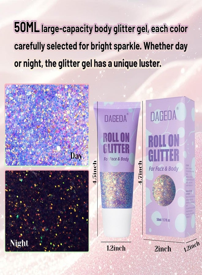 داجيدا جل لامع للجسم من داجيدا، جل لامع ثلاثي الأبعاد للوجه والشعر، مناسب لملابس المهرجانات وإكسسوارات حورية البحر، مكياج لامع للجسم بألوان متغيرة، إكسسوارات ملابس الحفلات للأطفال والفتيات والنساء، 50 مل (حورية البحر) - Image 3